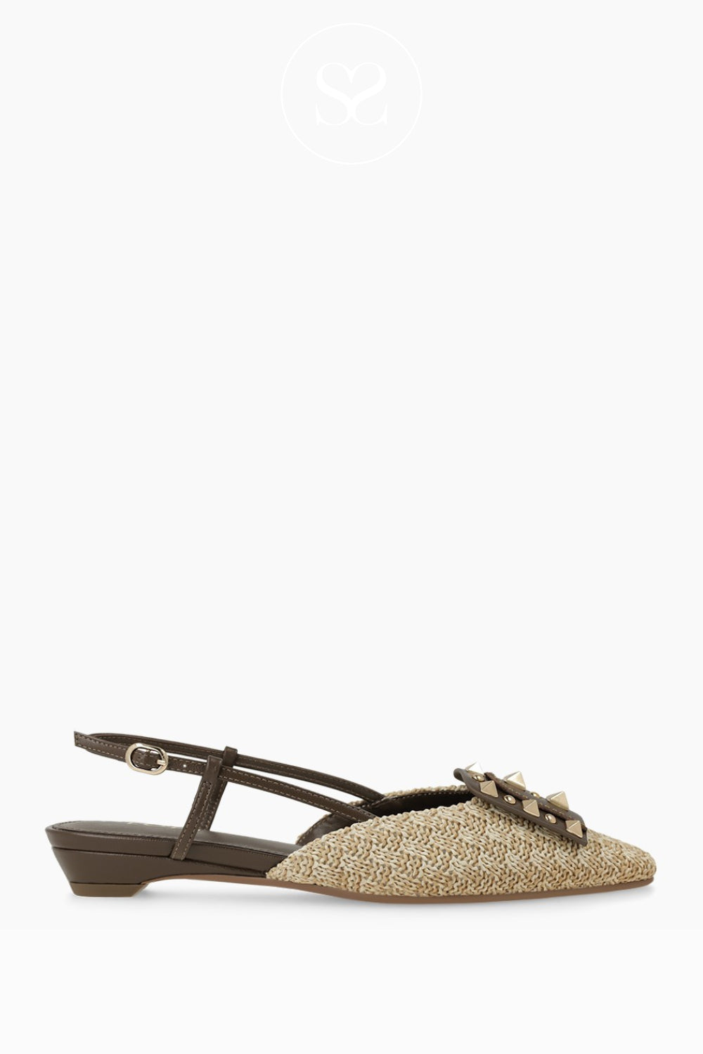 Lodi Brown Aztec Woven Pointed Flats - A-Como
