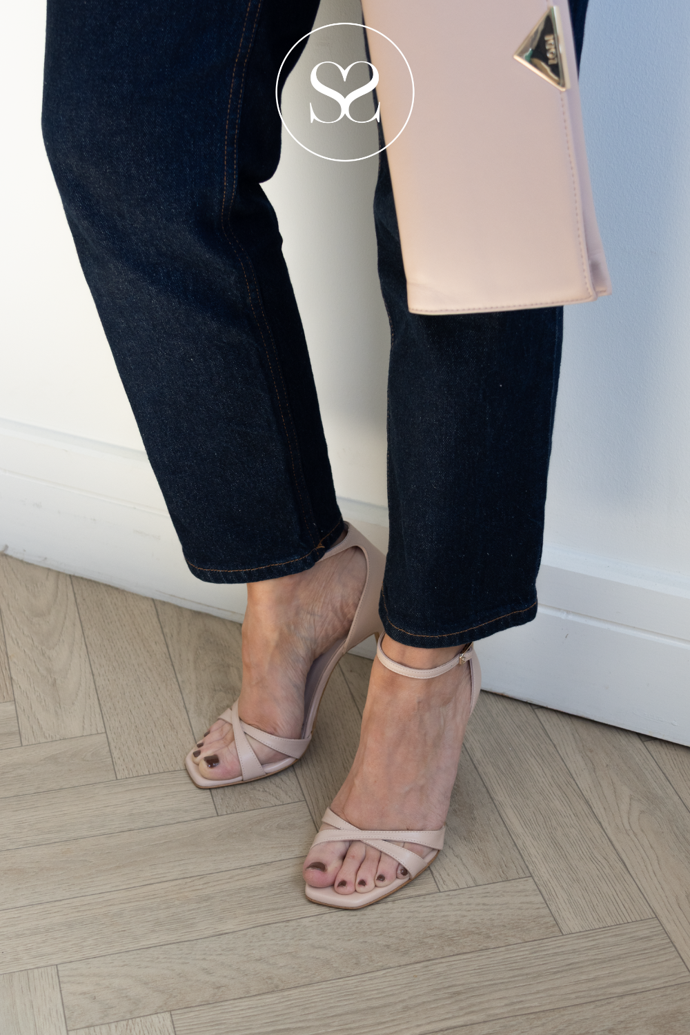 Lodi Nude Strappy Heeled Sandals - Sarly