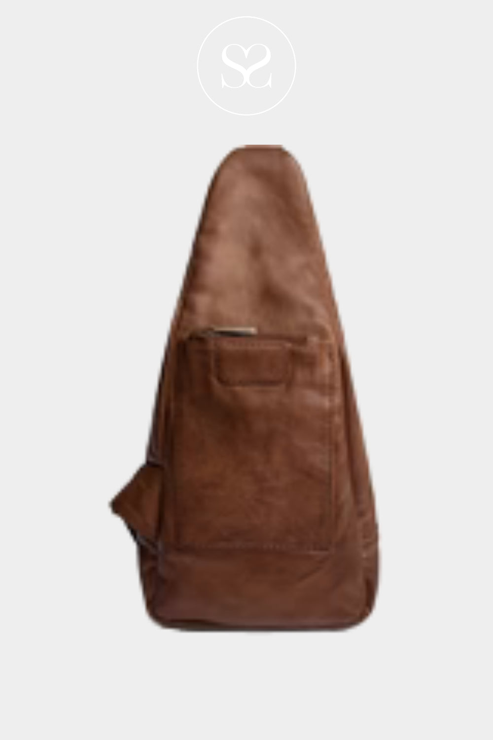 Buy Depeche Brown Leather Crossbody Bumbag - 11304