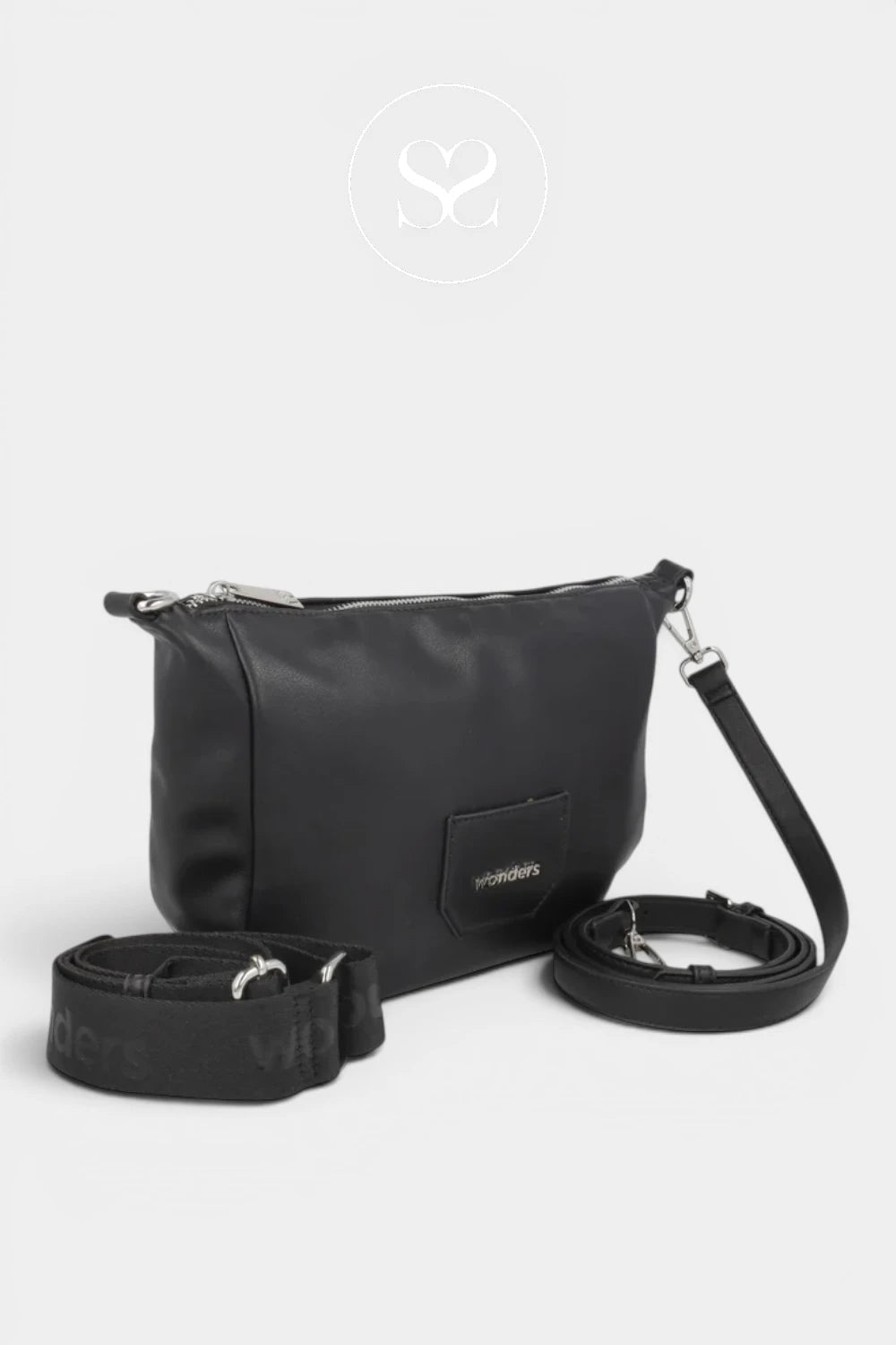Wonders Black Cross-Body Bag WB-55033