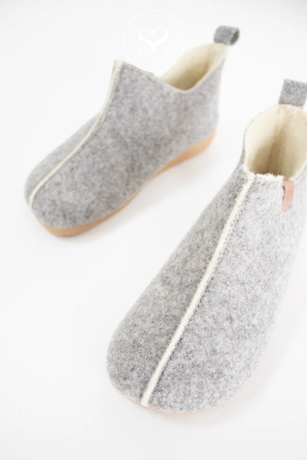 ANOTHER STEP GREY FAUX FUR BOOTIE STYLE SLIPPERS 55066014