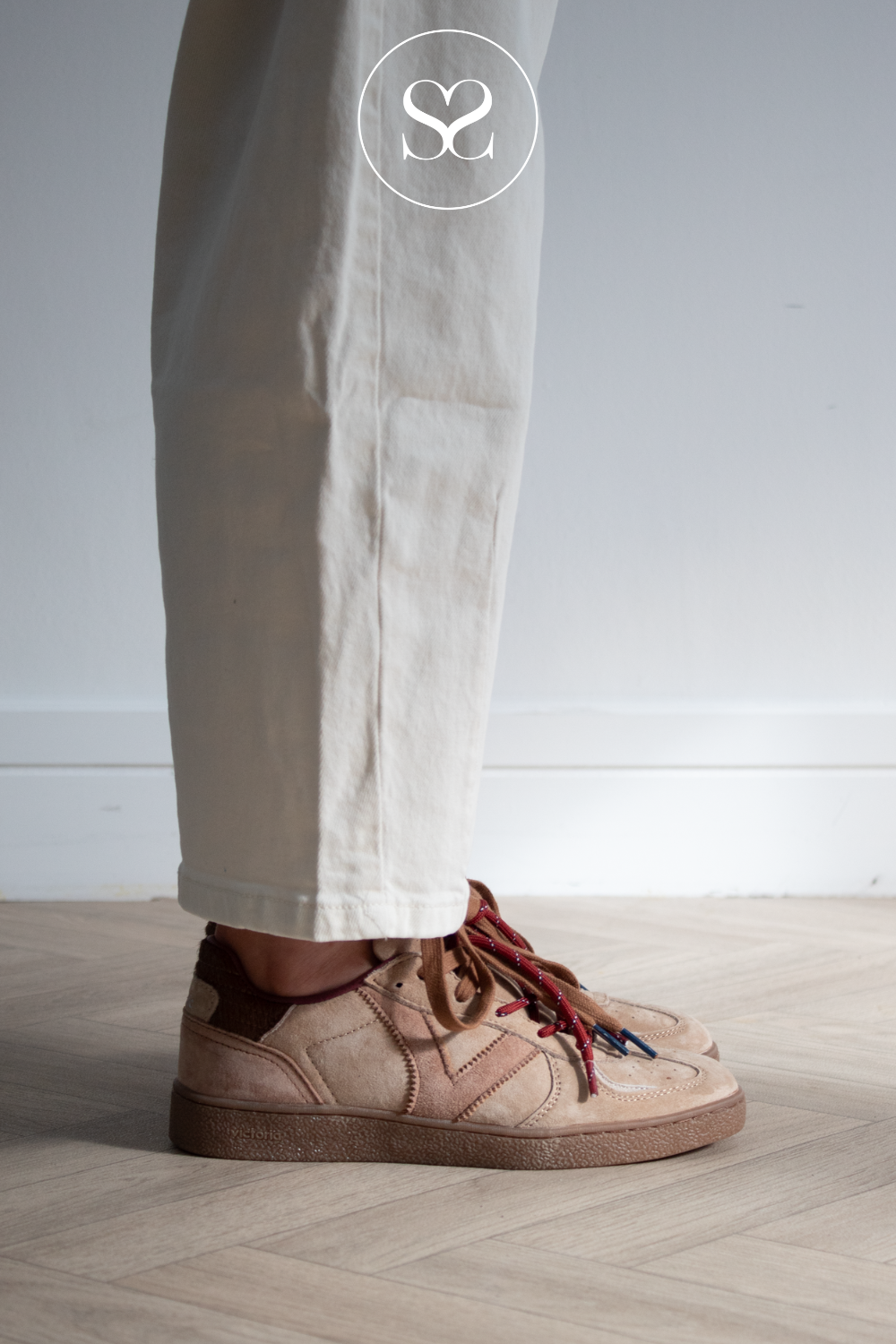 Victoria Beige Trainers with Double Laces - 1267100