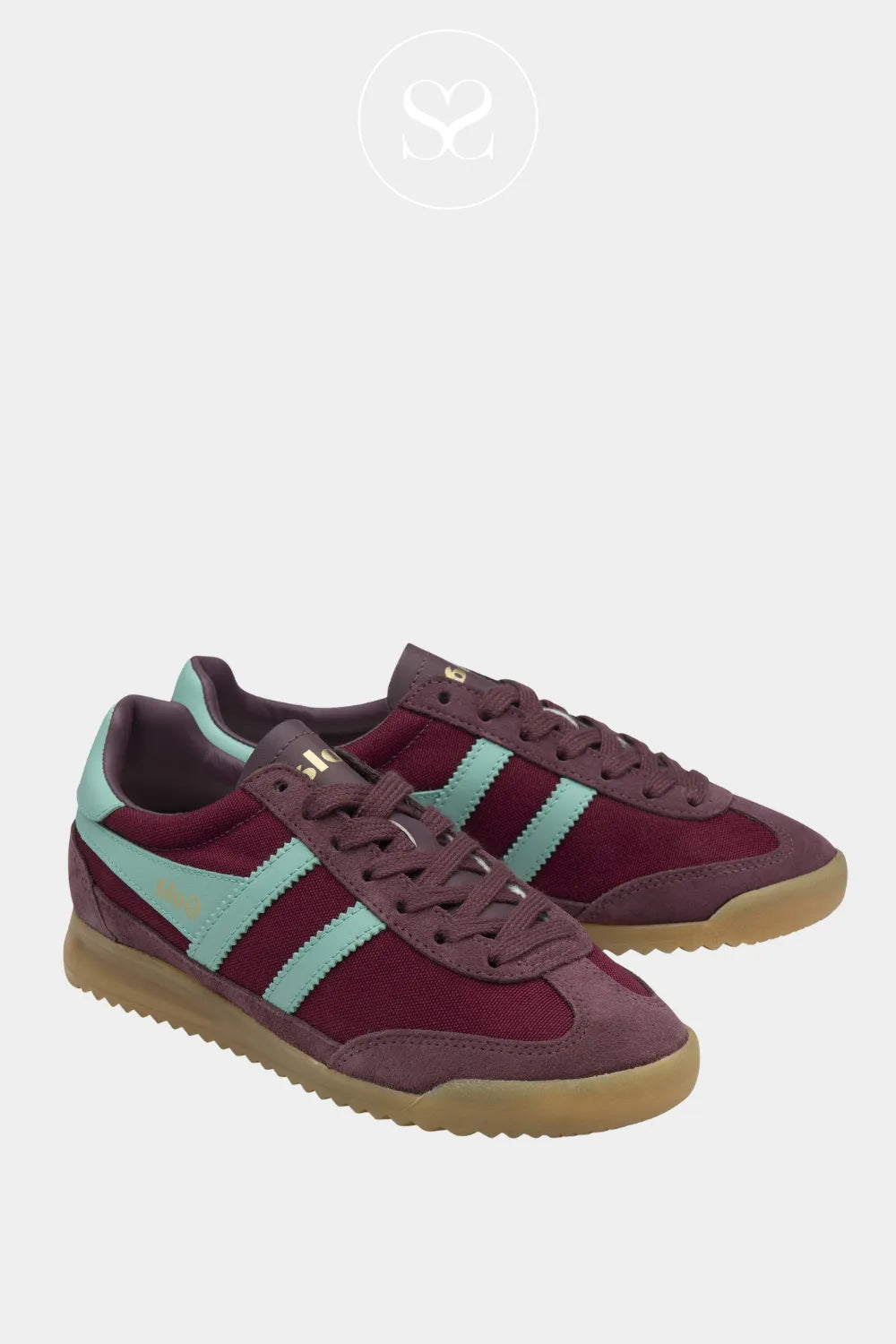 GOLA TORNADO WINE SPORTY STYLE LACE UP GUM SOLE SNEAKERS FOR WOMEN