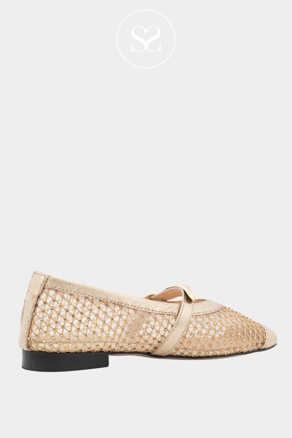 Babouche Gold Ballerina Flats - DEES