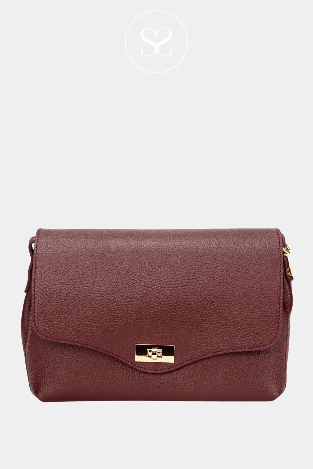 ELIE BEAUMONT - WINE CROSSBODY/SHOULDER BAG - TWIST LARGE WINE IRELAND