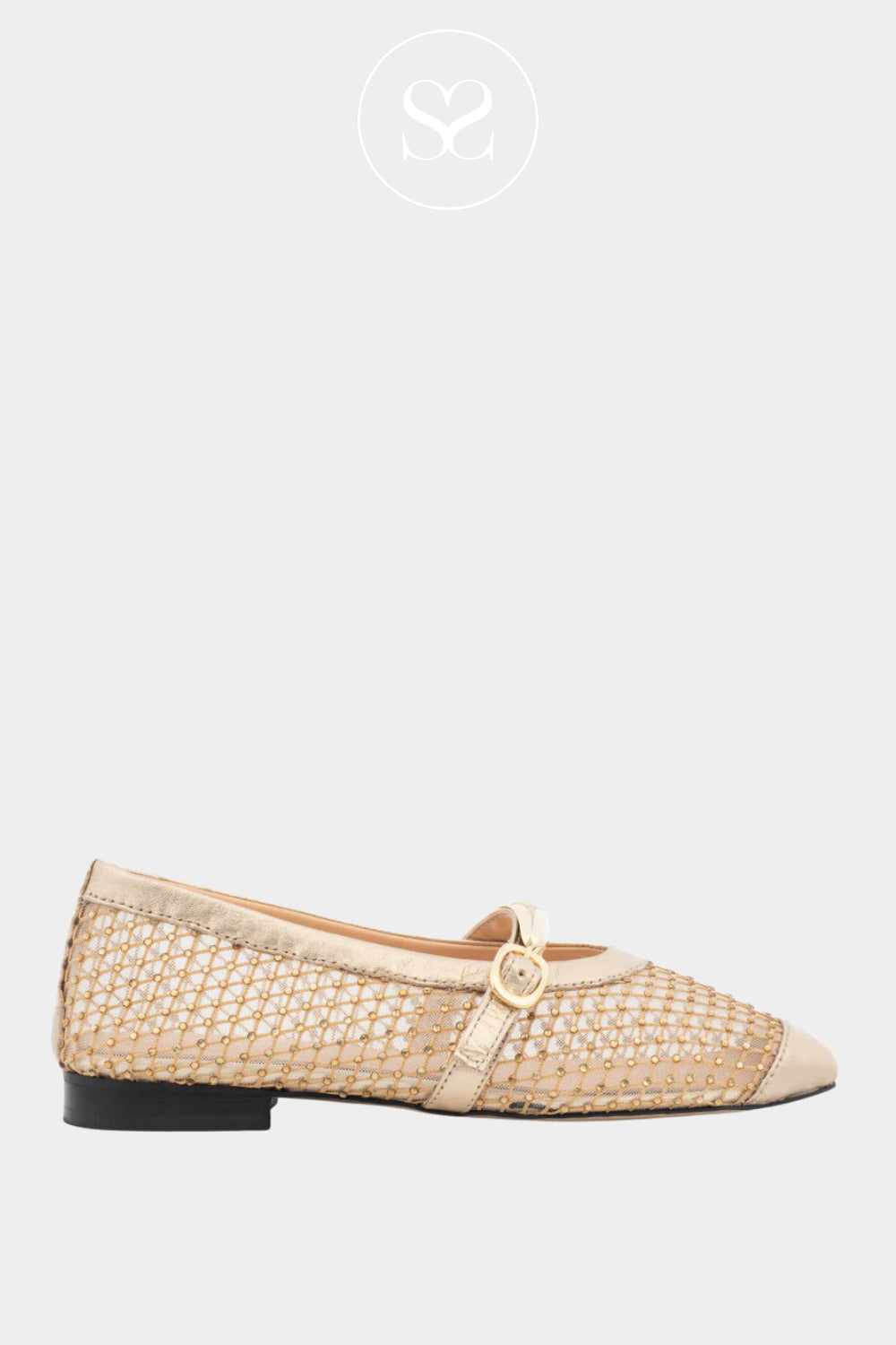 Babouche Gold Ballerina Flats - DEES IRELAND