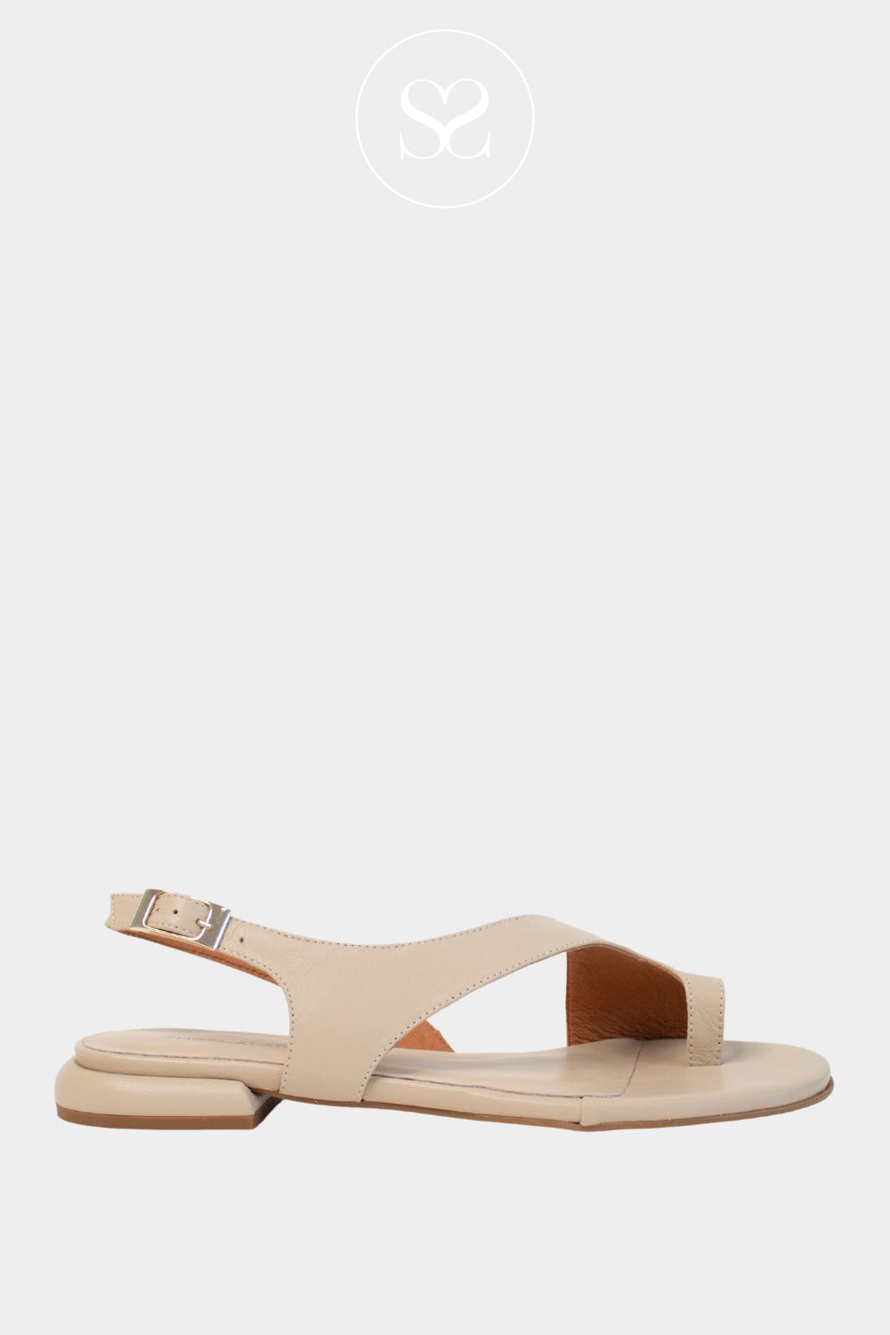 Angel Alarcon Taupe Flat Block heel sandals Morena - Ireland