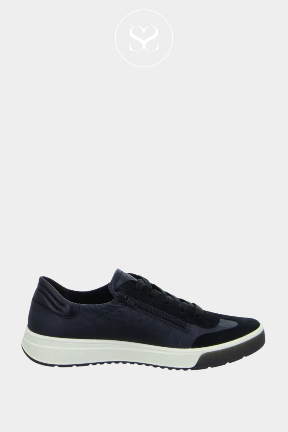 Ara Black Slip-On Wedge Trainers for Women - 12-50006