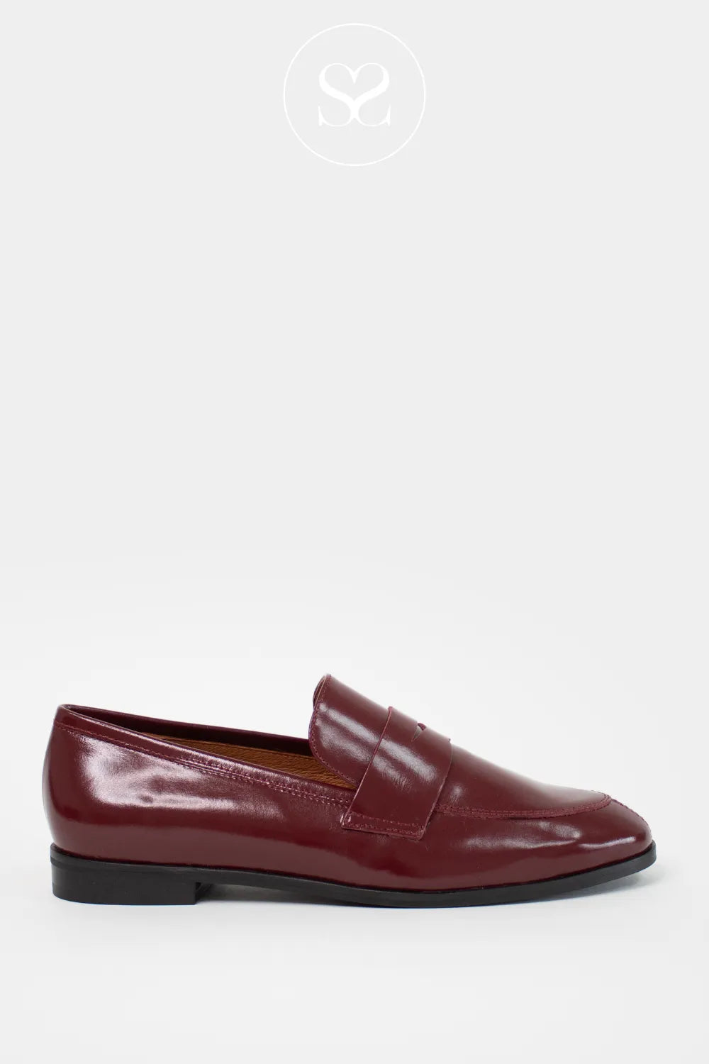 ANGEL ALARCON WINE/BURGUNDY FLAT LOAFERS - ZAMA