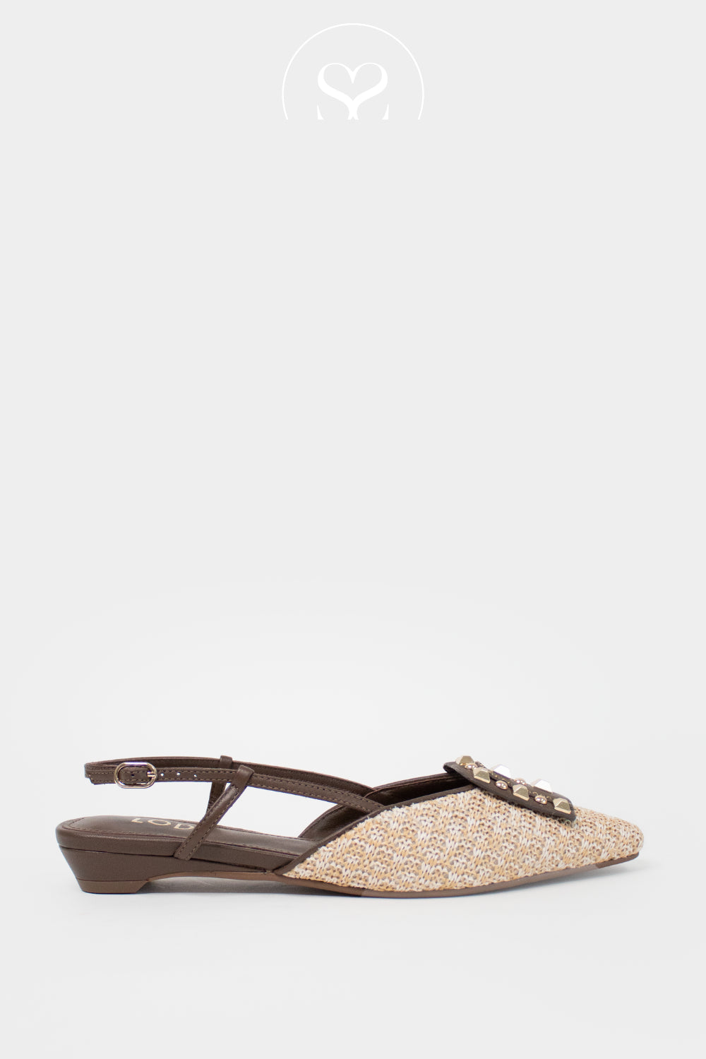 Lodi Brown Aztec Woven Pointed Flats - A-Como