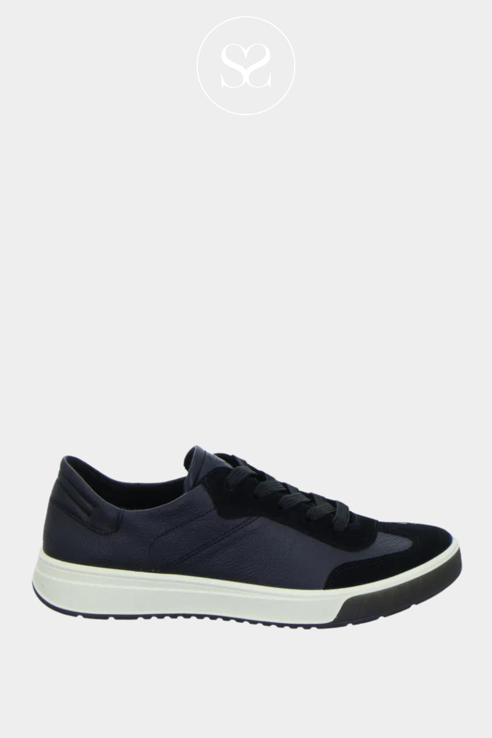 Comfortable Ara Black Slip-On Wedge Trainers for Women - 12-50006