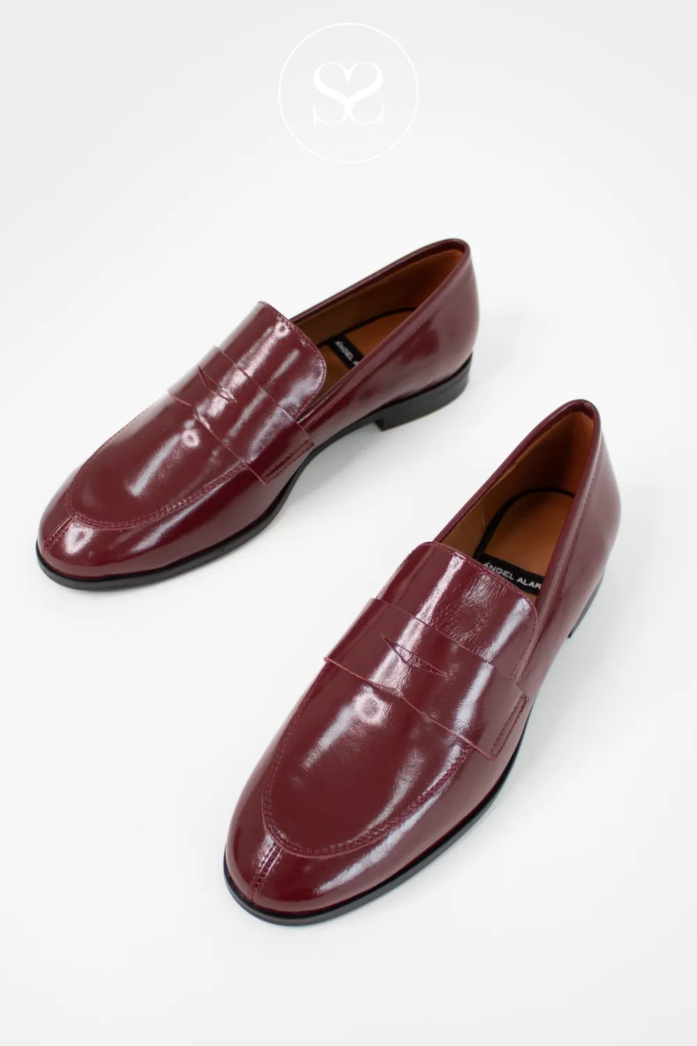 ANGEL ALARCON WINE/BURGUNDY FLAT LOAFERS - ZAMA