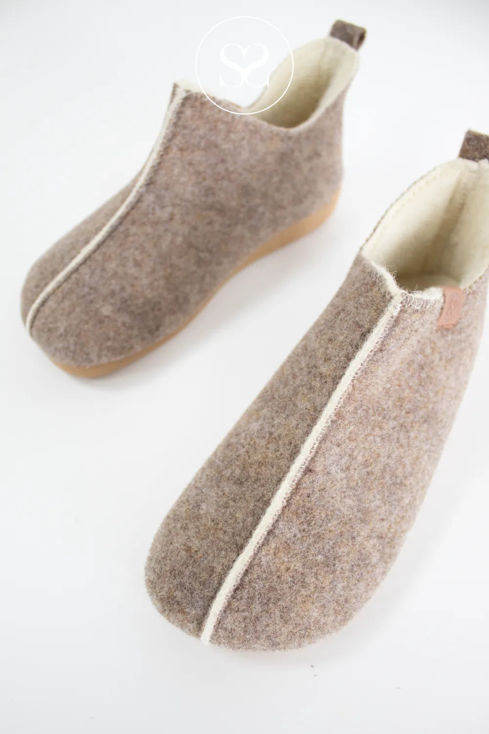 ANOTHER STEP TAUPE FAUX FUR BOOTIE STYLE SLIPPERS 55066014