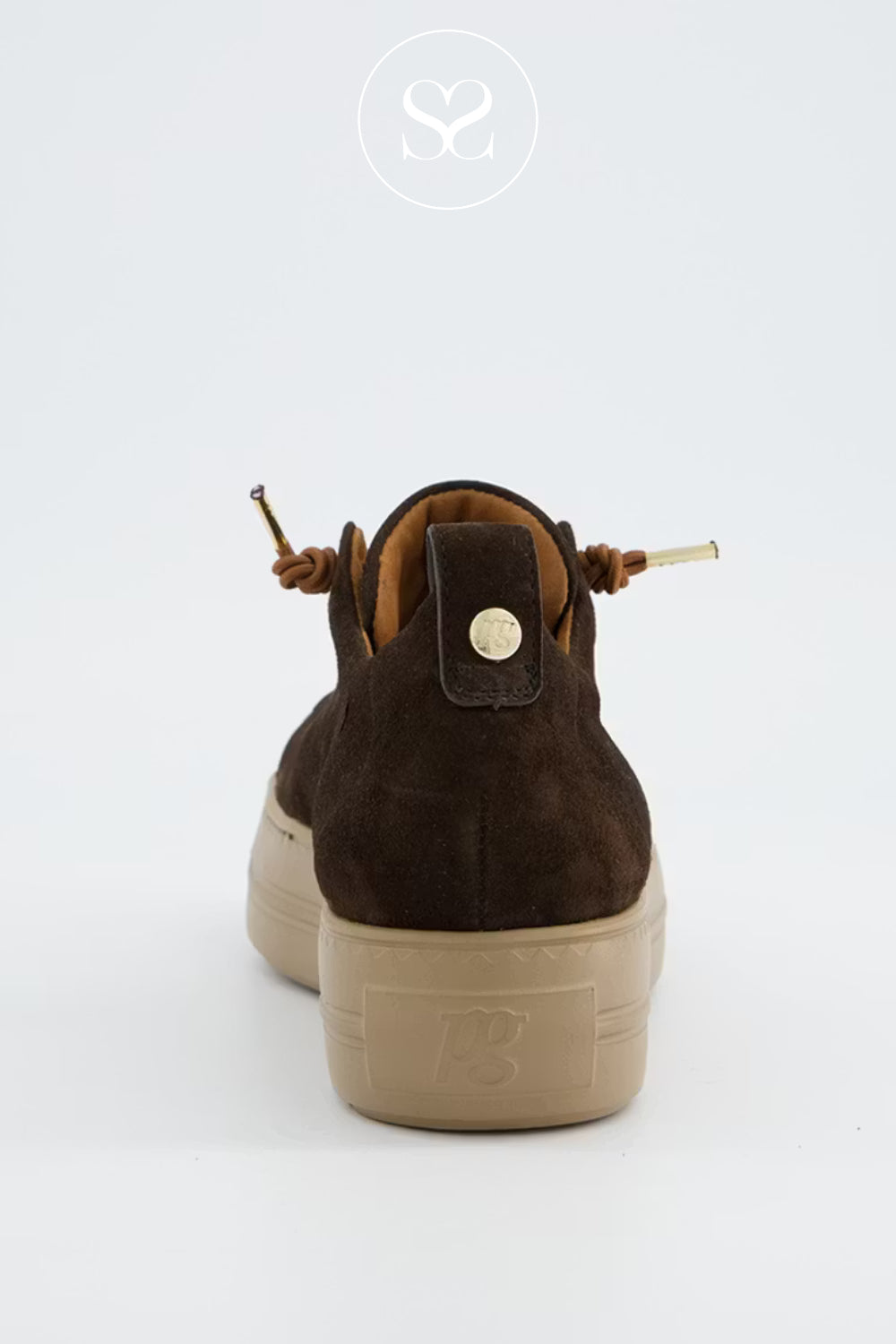 Comfortable slip on platform trainers for women in Brown from Paul Green