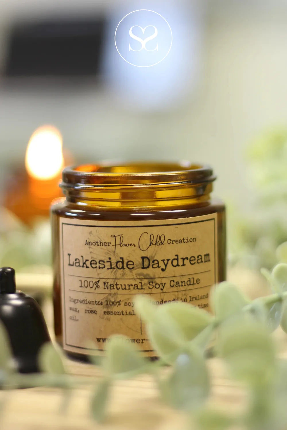 FLOWER CHILD CANDLE - LAKESIDE DAYDREAM 100% NATURAL SOY CANDLE