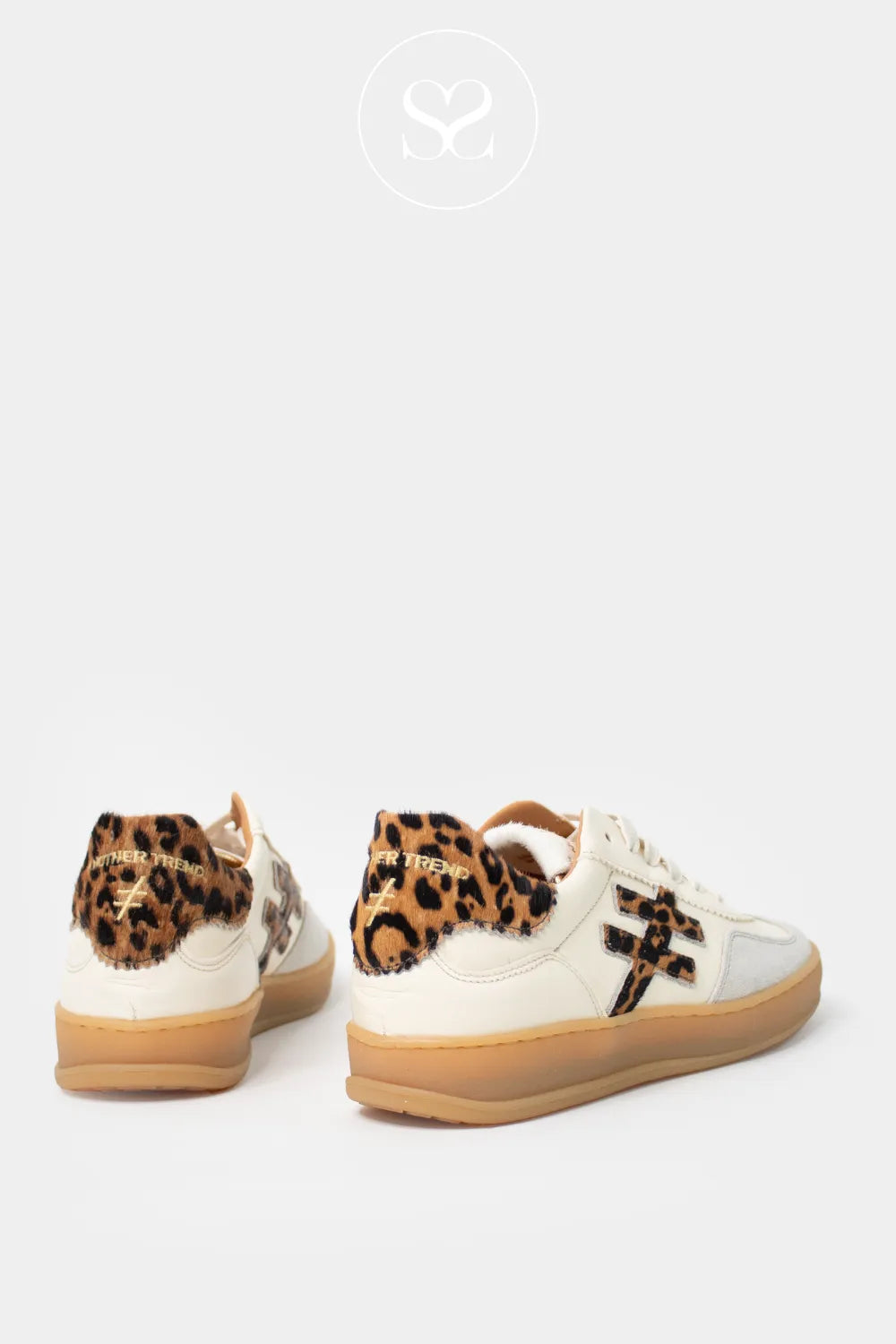 Another Trend Leopard Print Trainers - A032-C253 for women the Lightweight construction makes them easy to wear for everyday activities