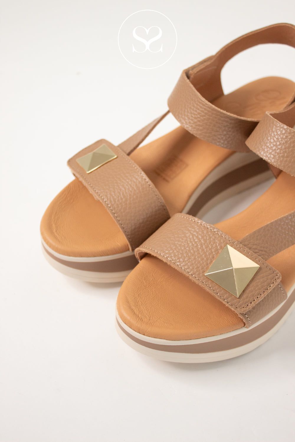 Oh My Sandals Taupe Wedge Sandals 5973