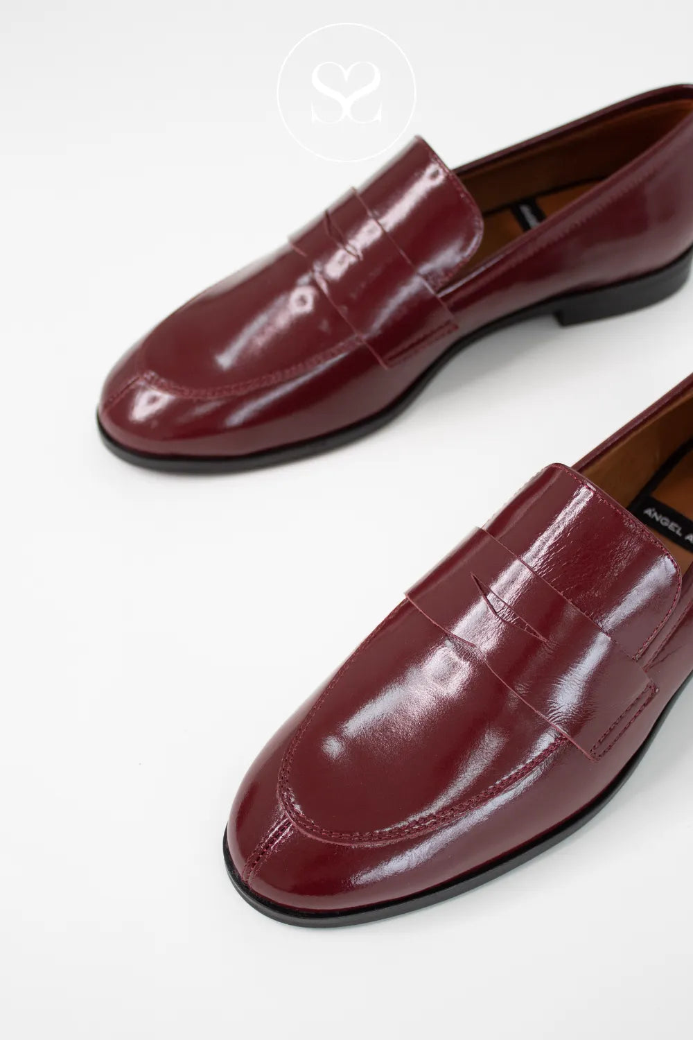 ANGEL ALARCON WINE/BURGUNDY FLAT LOAFERS - ZAMA
