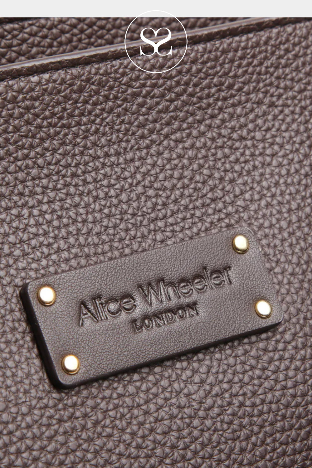 ALICE WHEELER TOTE BAG WITH DEBOSSED ALICE WHEELER LOGO AND GOLD STUDS FOR WOMEN