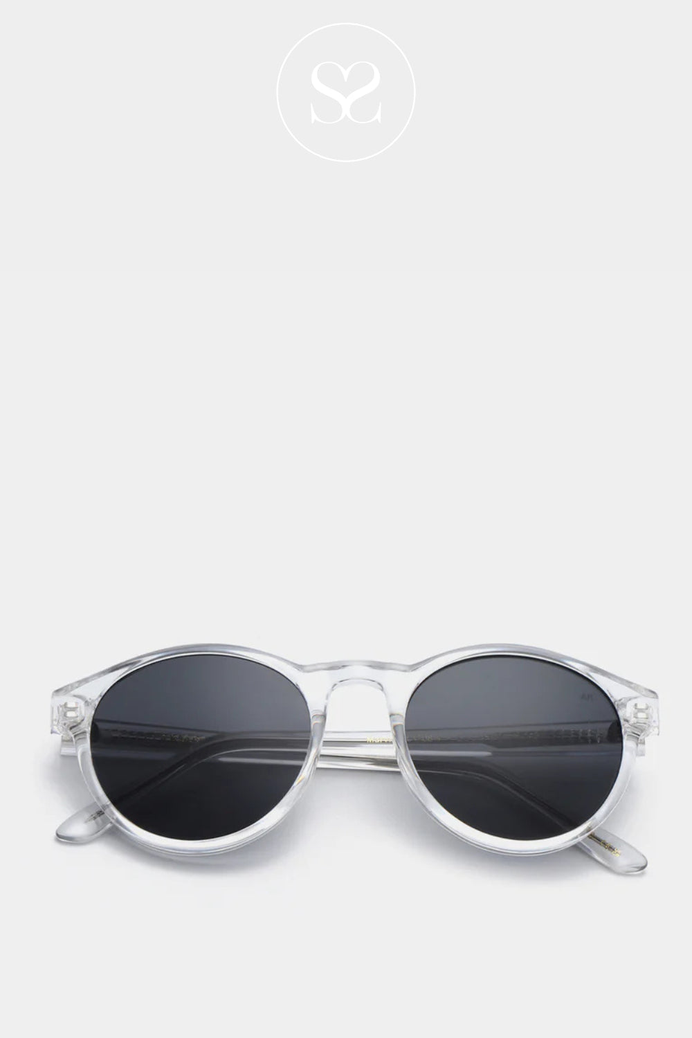 A.KJAERBEDE Crystal White Scratch Resistant Sunglasses