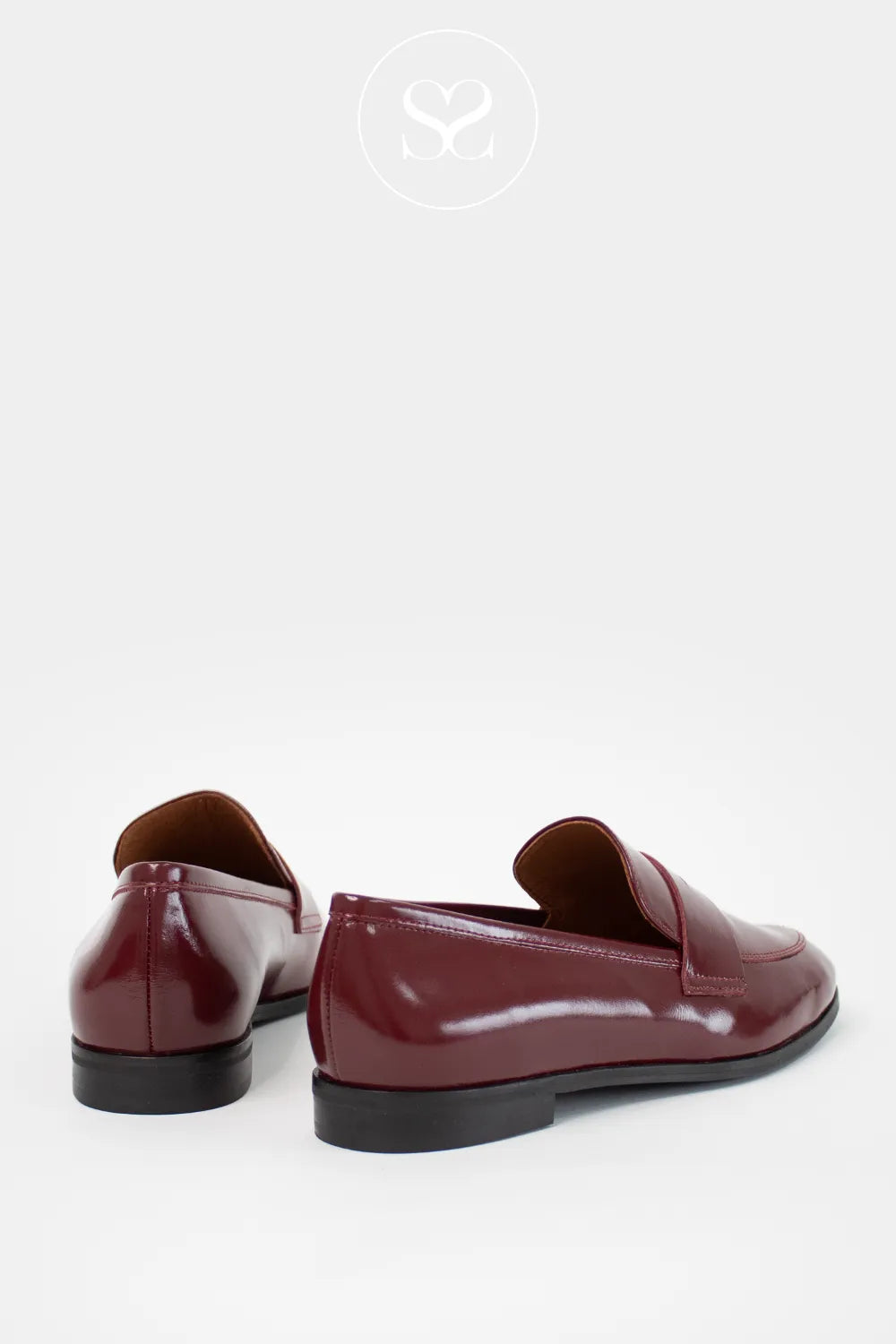 ANGEL ALARCON WINE/BURGUNDY FLAT LOAFERS - ZAMA