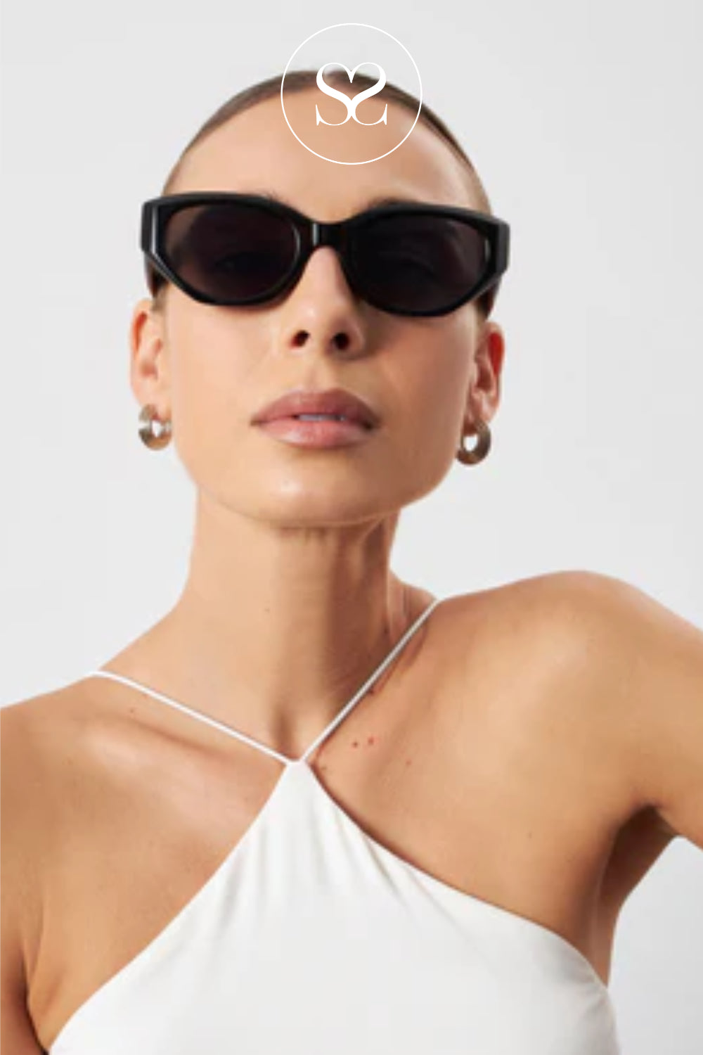 Eco Shades Black Cat-eye Sunglasses - Palma