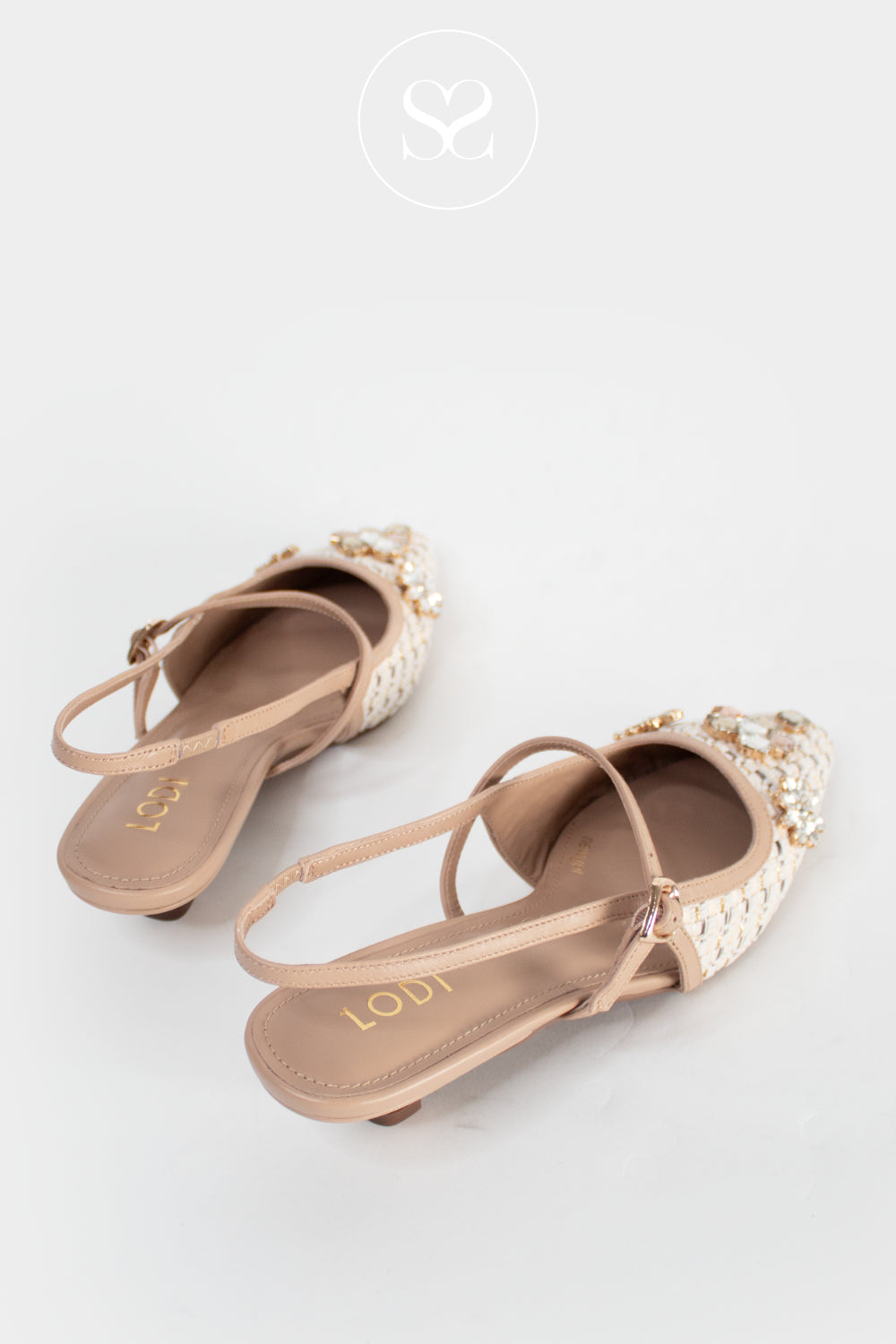 Lodi Camel Aztec Woven Kitten Heels - A-Apus