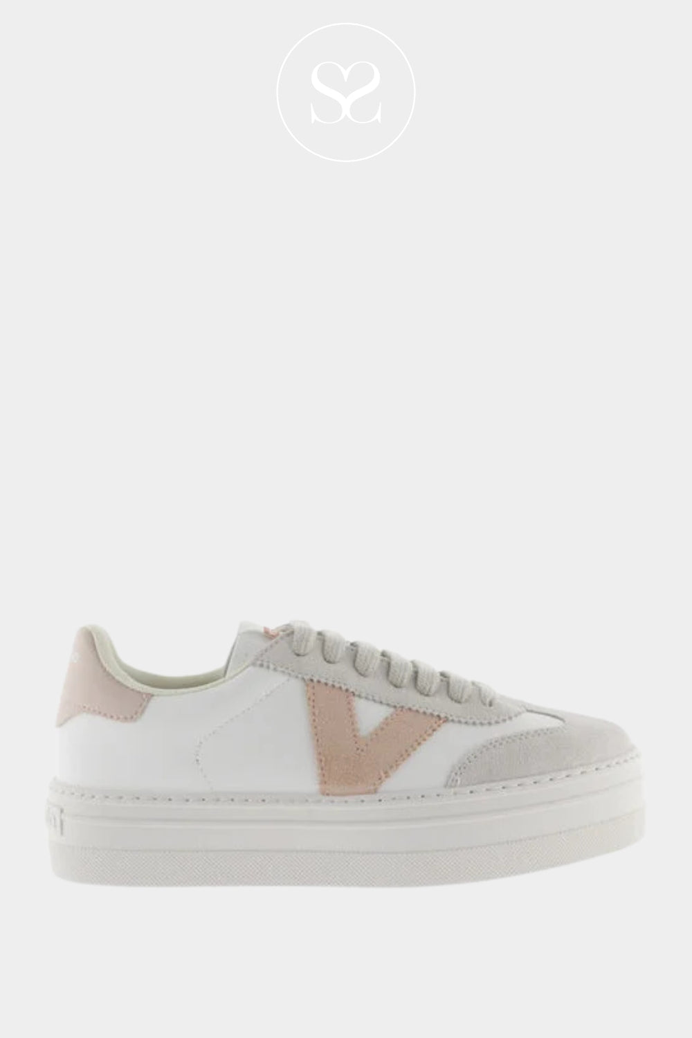 Victoria Off - White and nude Platform Trainers - 1092173