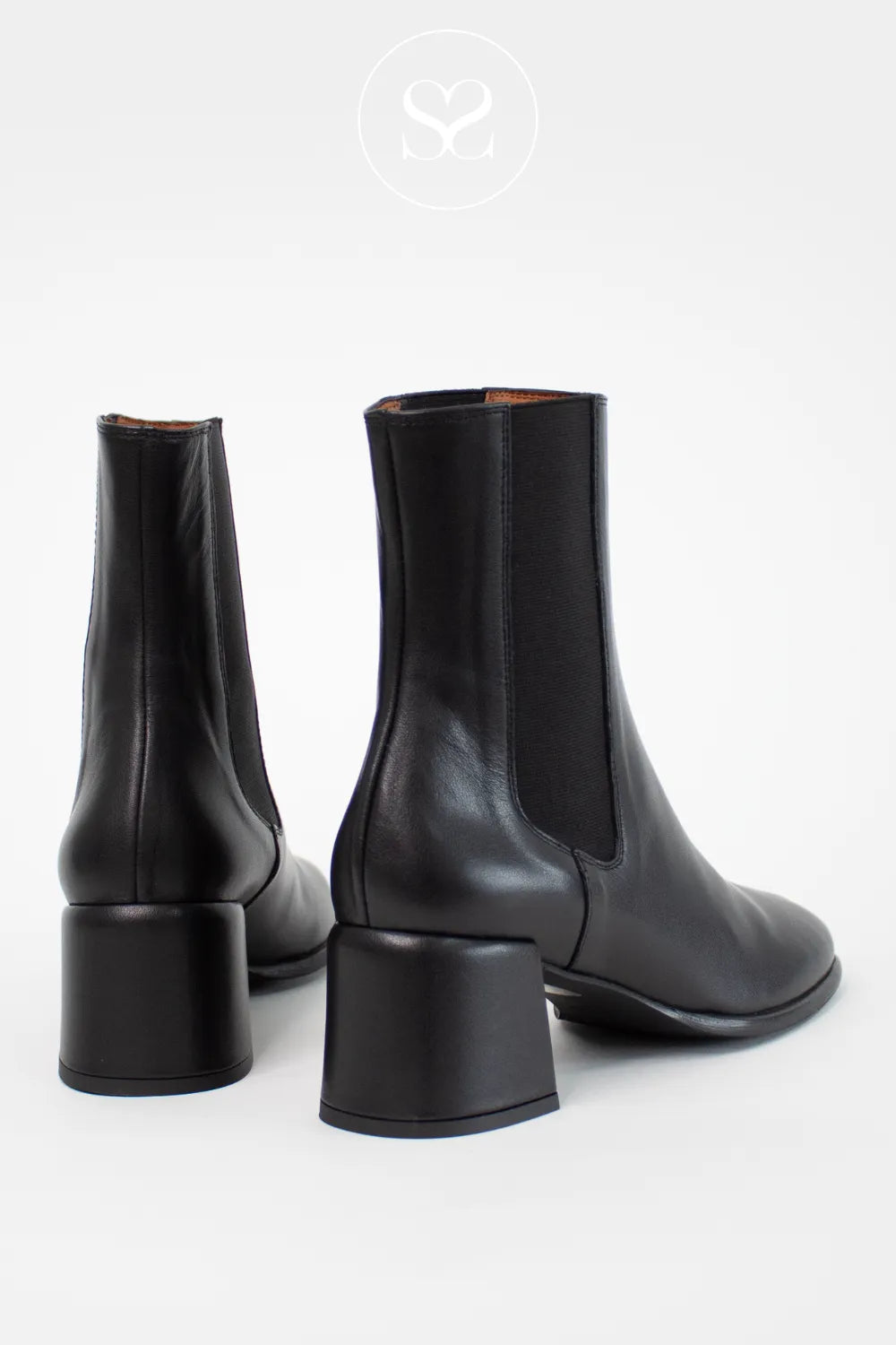 Women's ANGEL ALARCON BLACK HEELED CHELSEA BOOTS - YTELAS Ireland