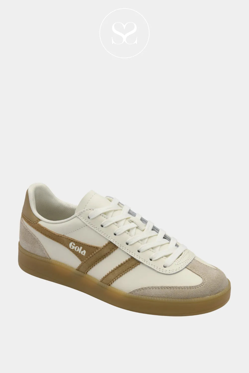 GOLA Retro Off-White Trainers - Viper Durable translucent gum sole offering flexibility and reliable traction.