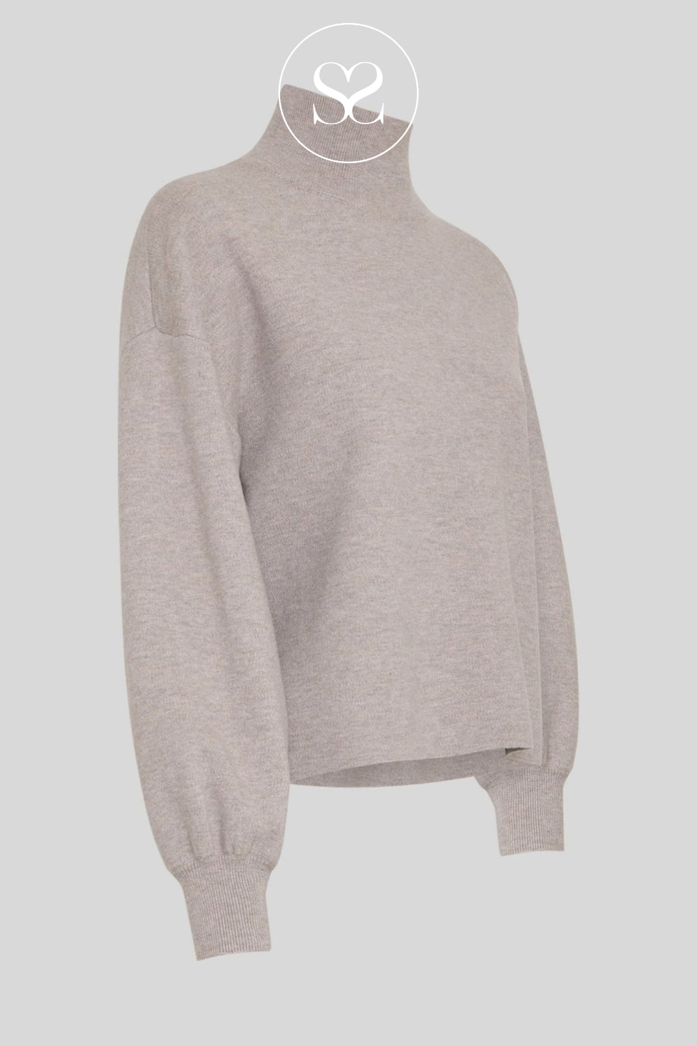Beige Turtleneck Jumper - Mercy East from MSCH Copenhagen available in Ireland