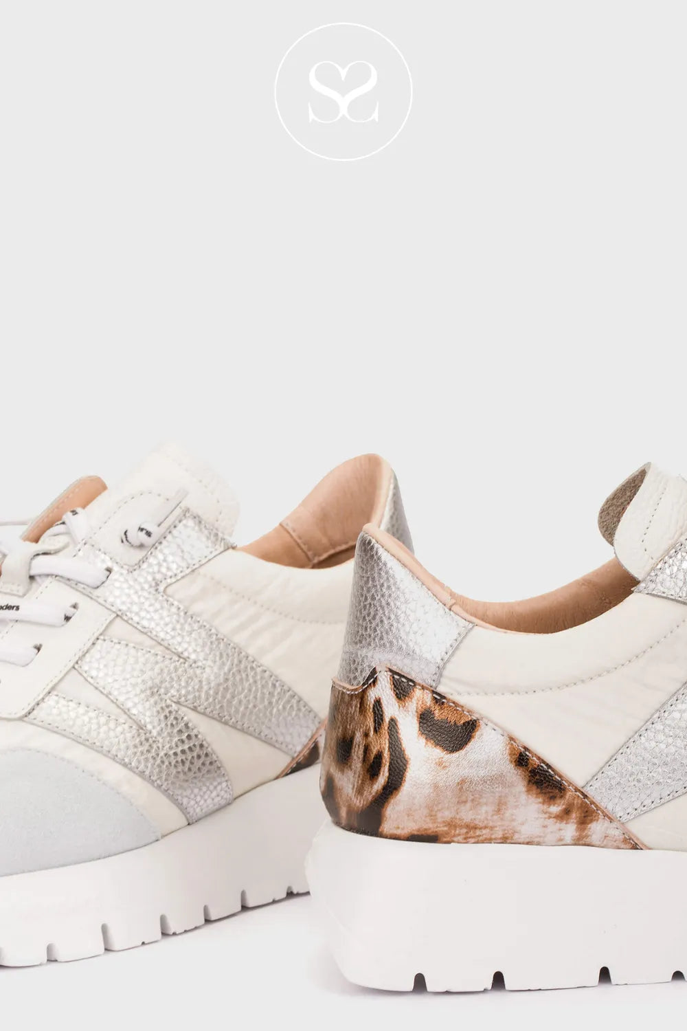 Wonders White Slip-On Wedge Trainers A-24100