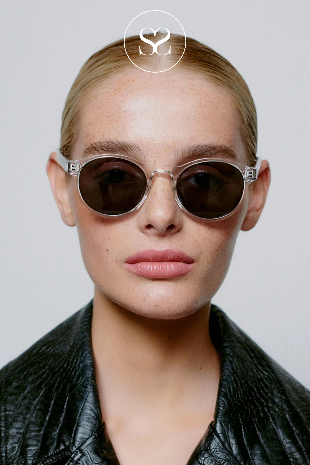 A.KJAERBEDE Crystal White Classic Sunglasses - Ireland