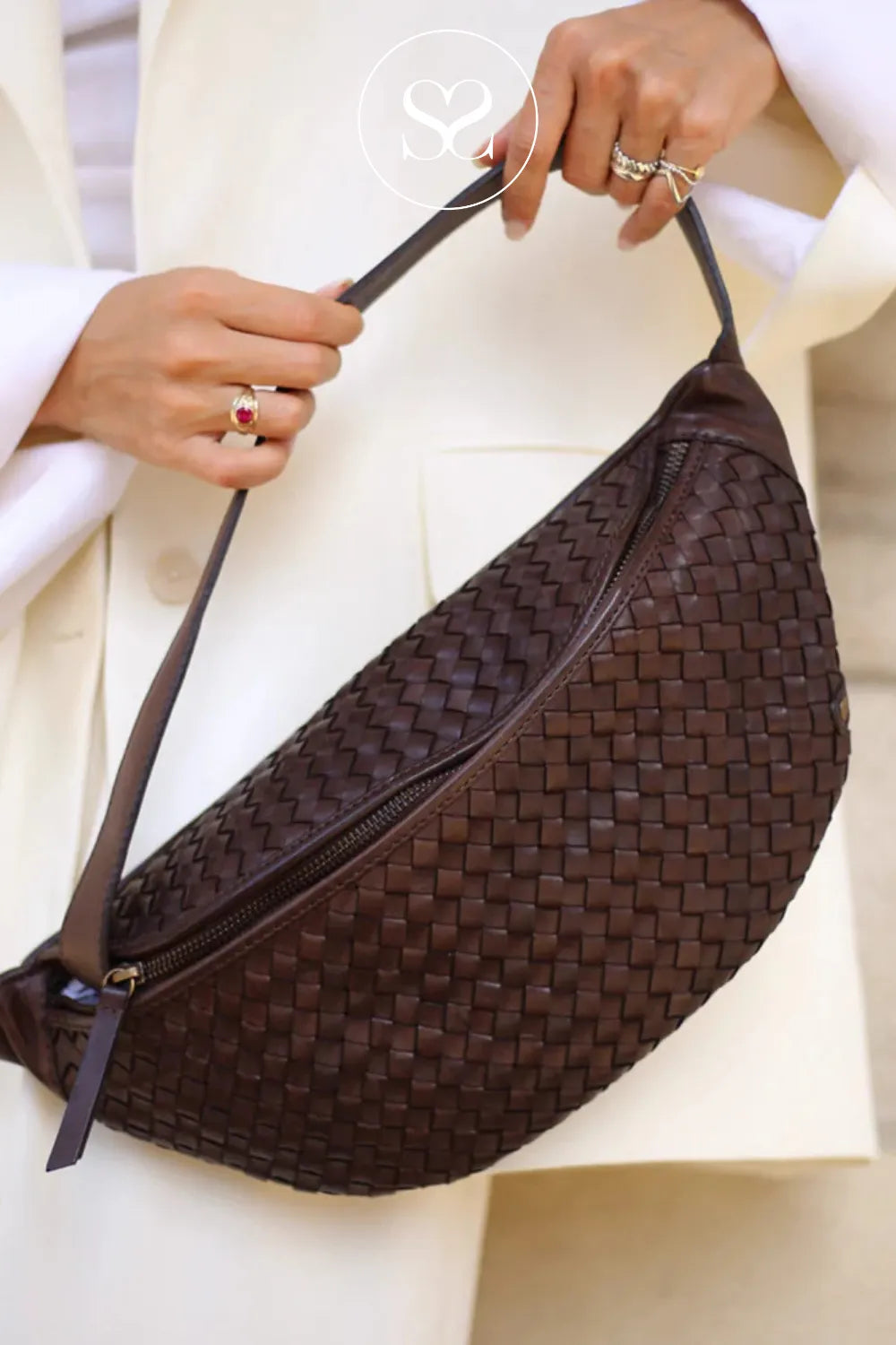 Depeche Brown Woven Bumbag - 16724