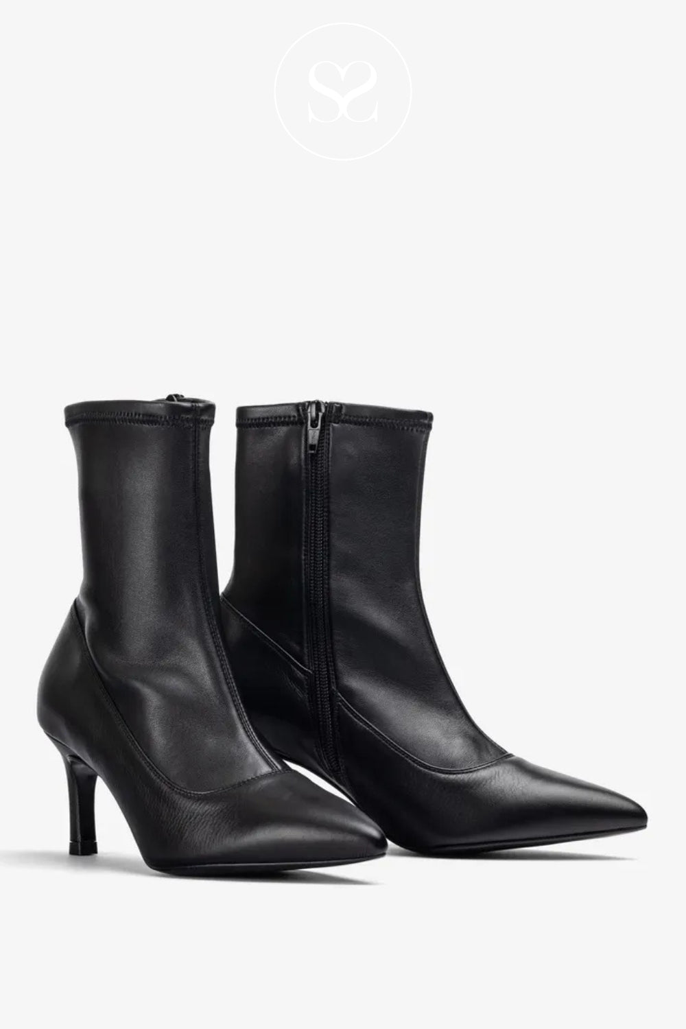 UNISA BLACK SOCK BOOT WITH INSIDE ZIP