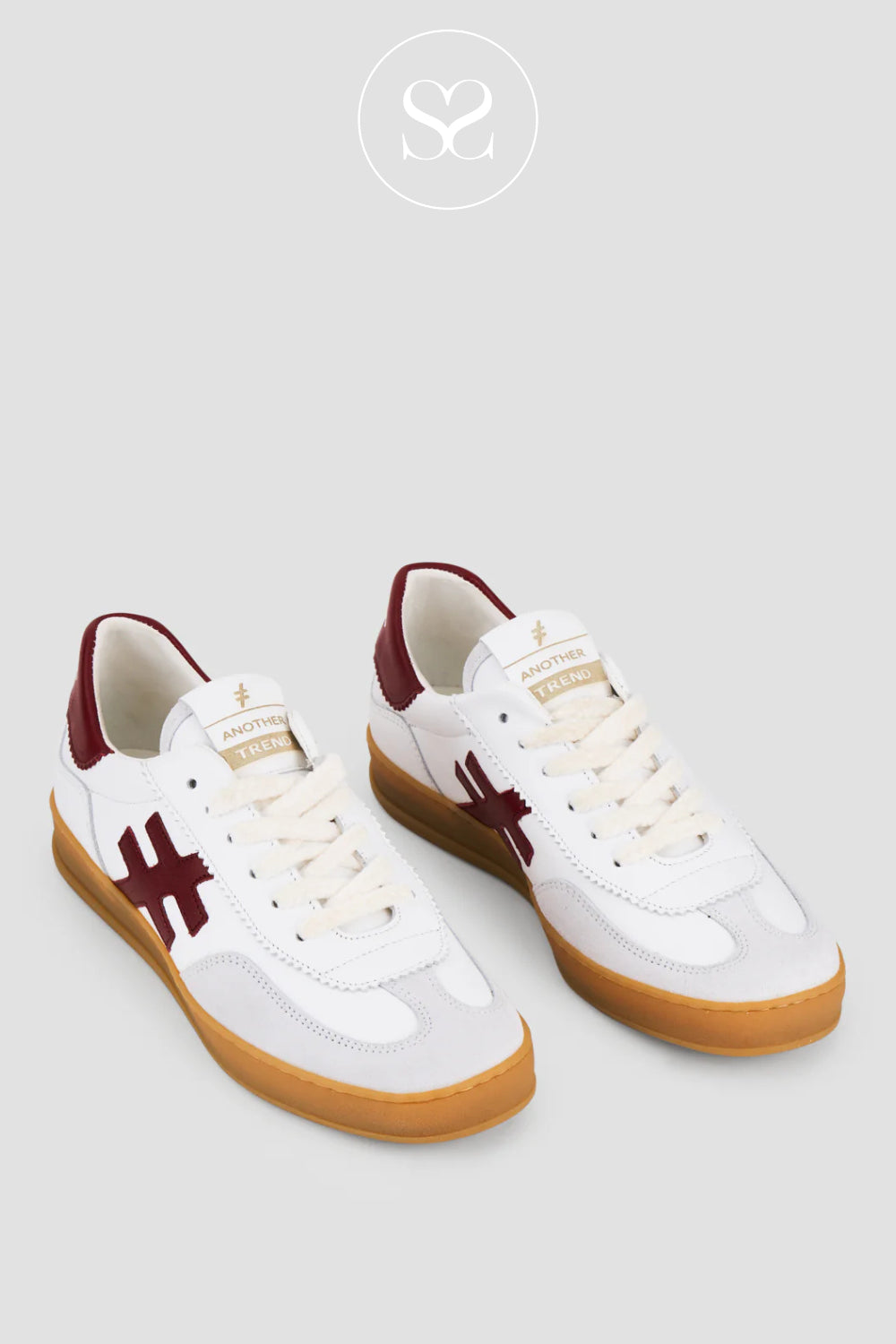 ANOTHER TREND WHITE/RED SNEAKERS FOR LADIES - A032-V7