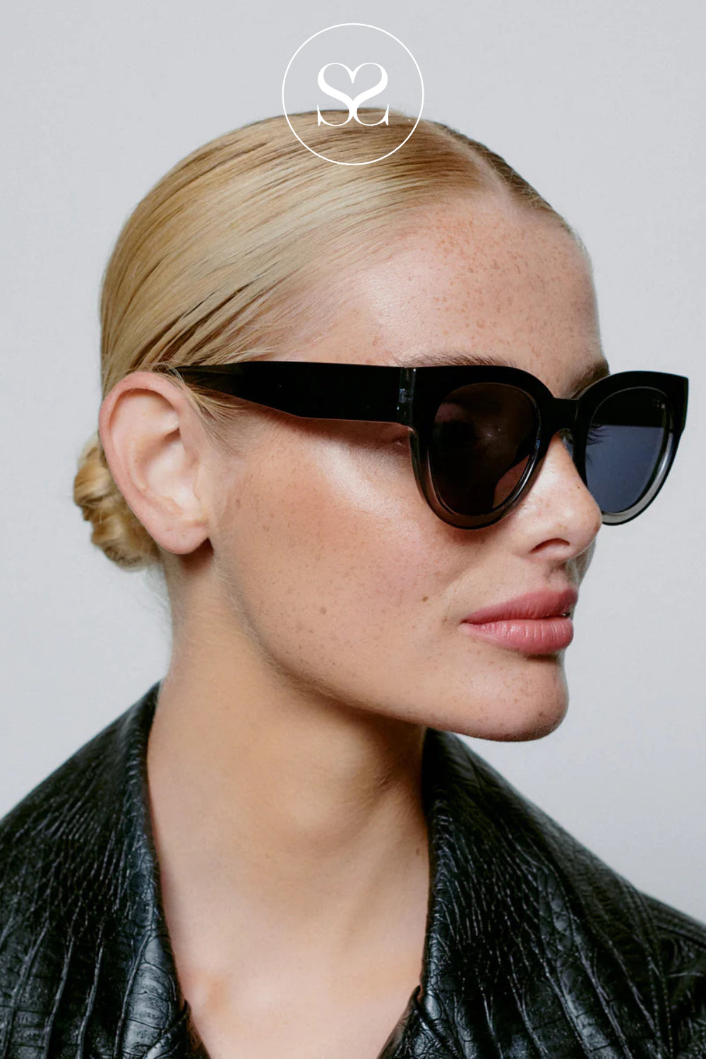 A.KJAERBEDE Black Sunglasses With UV400 Protection