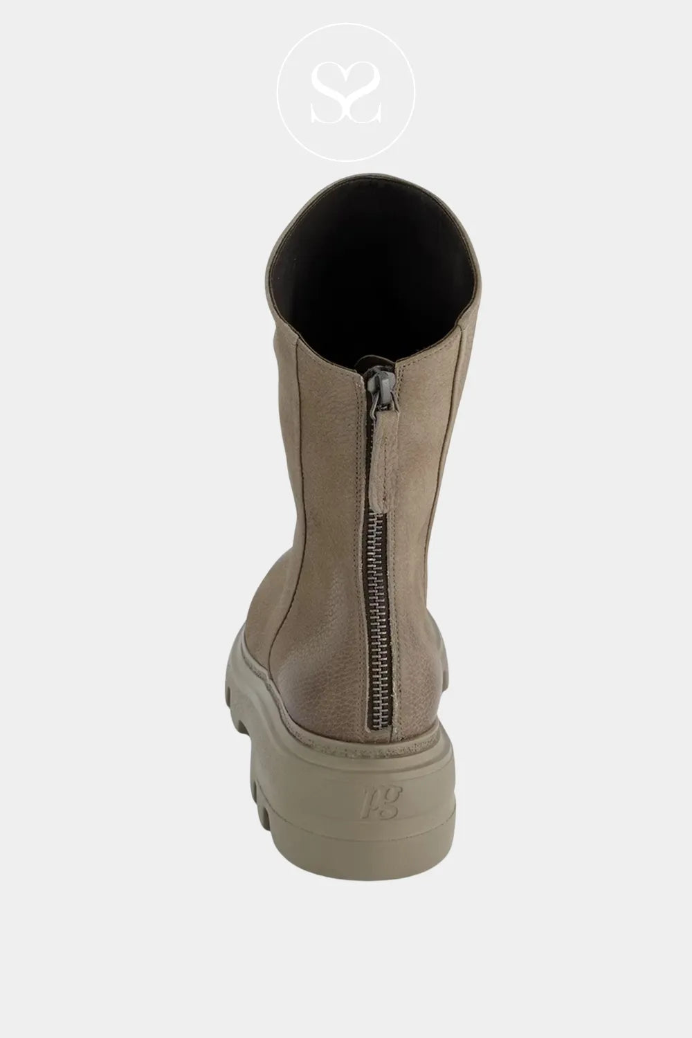 PAUL GREEN TAUPE NUBUCK BOOT - 8253 IRELAND