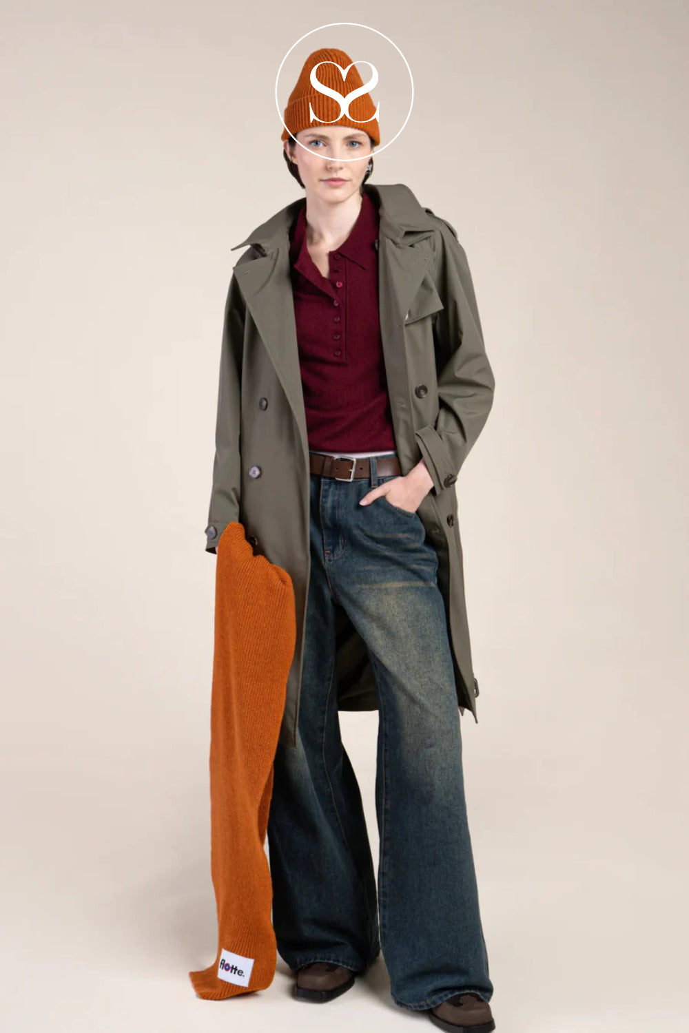 Flotte Khaki Waterproof Hooded Trench Coat - Montaigne