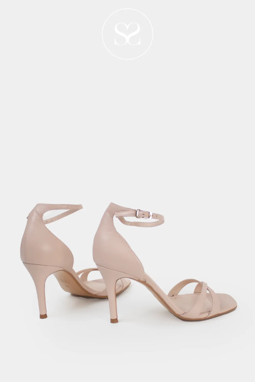 Lodi Nude Strappy Heeled Sandals - Sarly