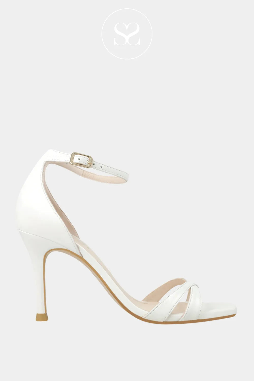 Lodi Pearl White Strappy Sandals - Sarly
