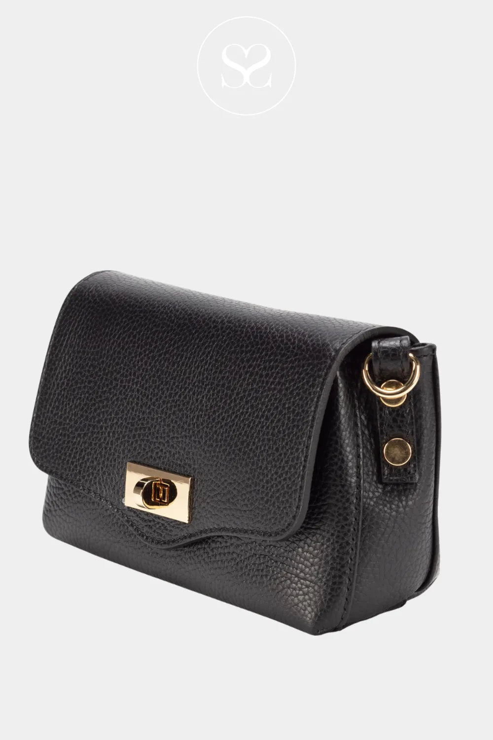 ELIE BEAUMONT - BLACK CROSSBODY BAG - TWIST REGULAR