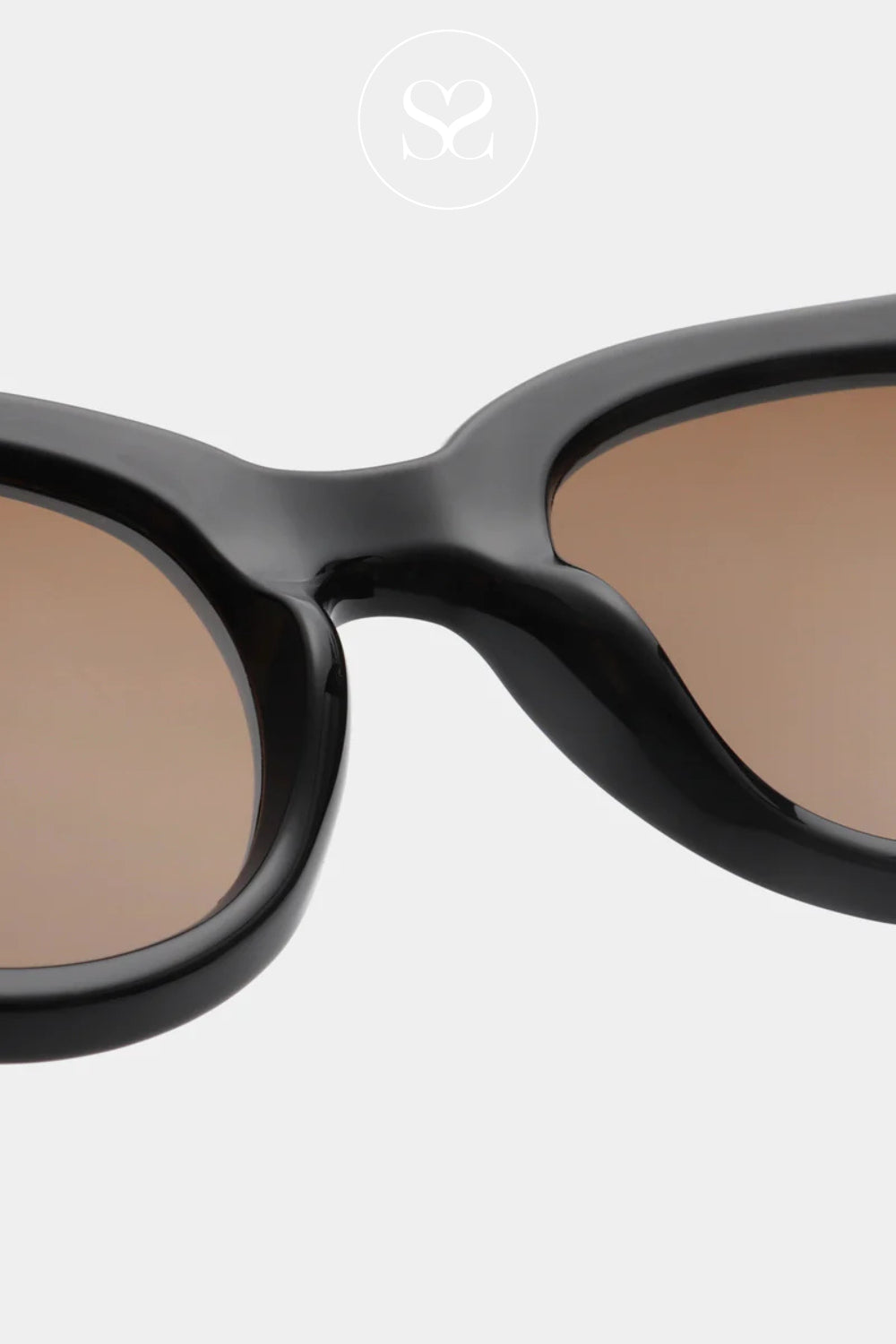 A.KJAERBEDE Black Sunglasses With Adjustable Temples