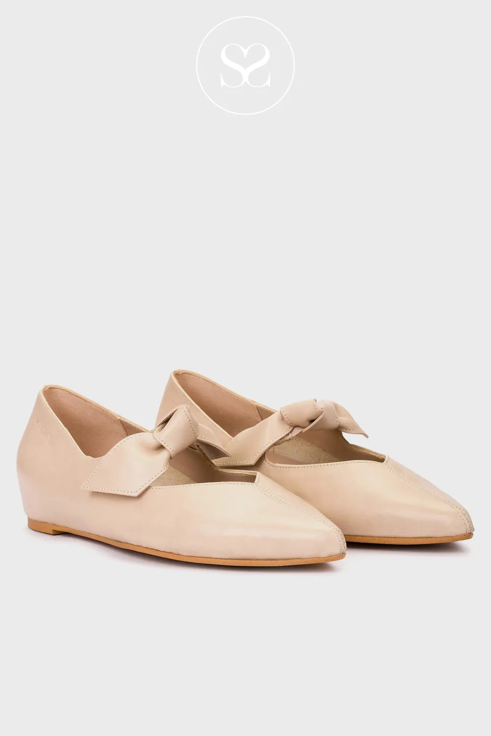 Wonders Beige Flat Pumps - A-3840