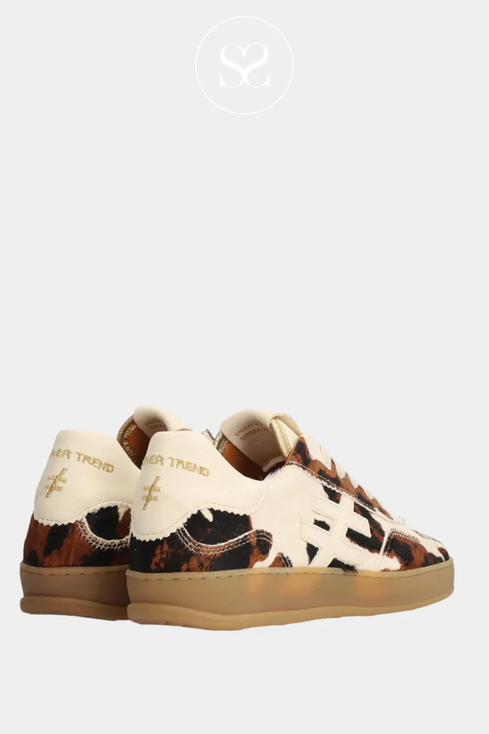 ANOTHER TREND COW PRINT TRAINERS FOR WOMEN- A032-A4