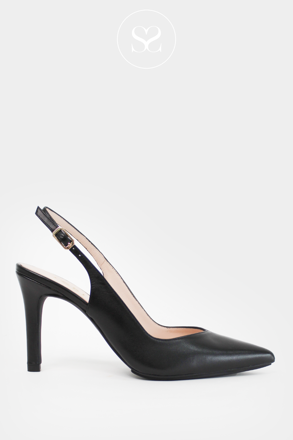 LODI Black Slingback High Heels - Raian