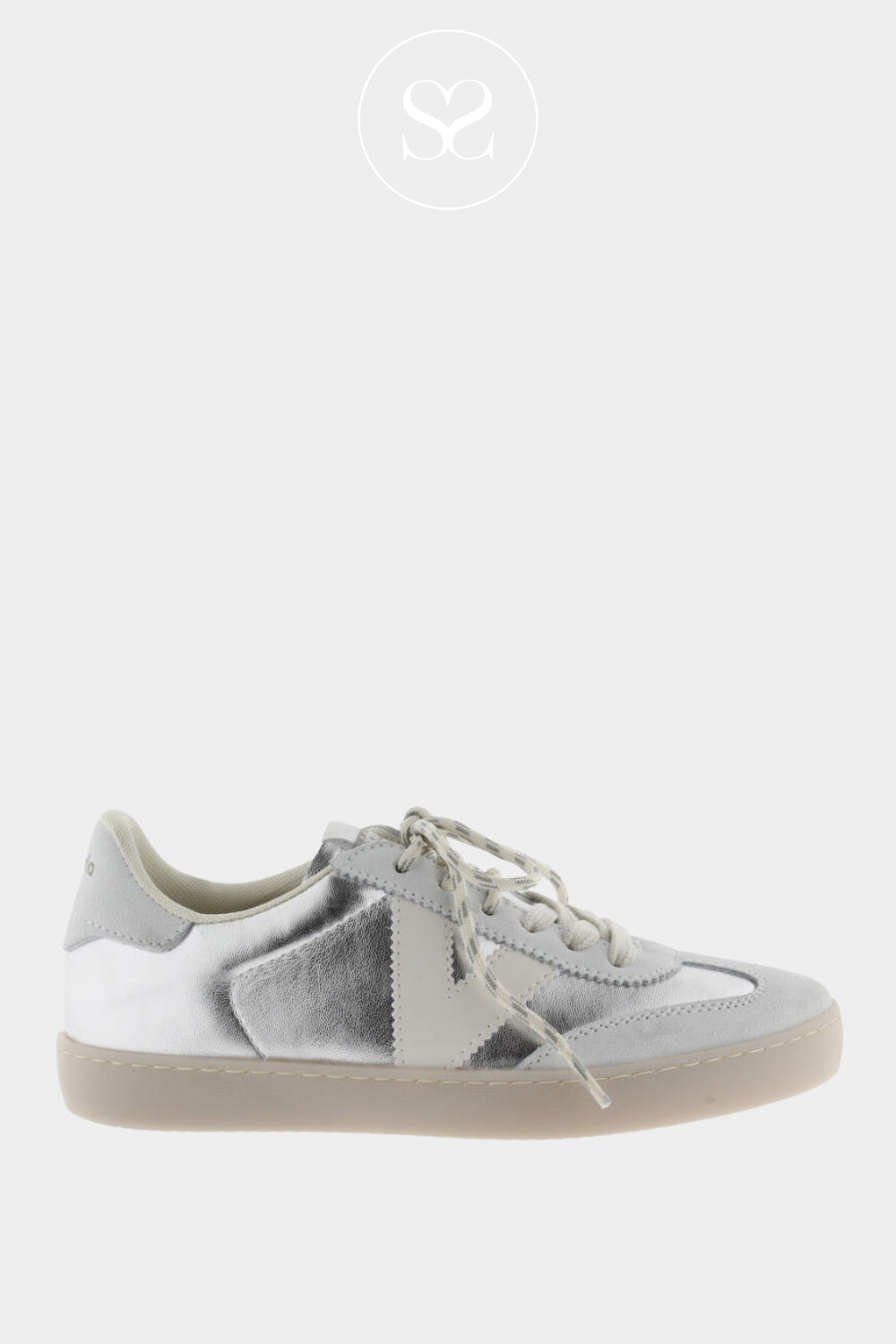 Victoria Silver Metallic Retro Trainers - 1126235