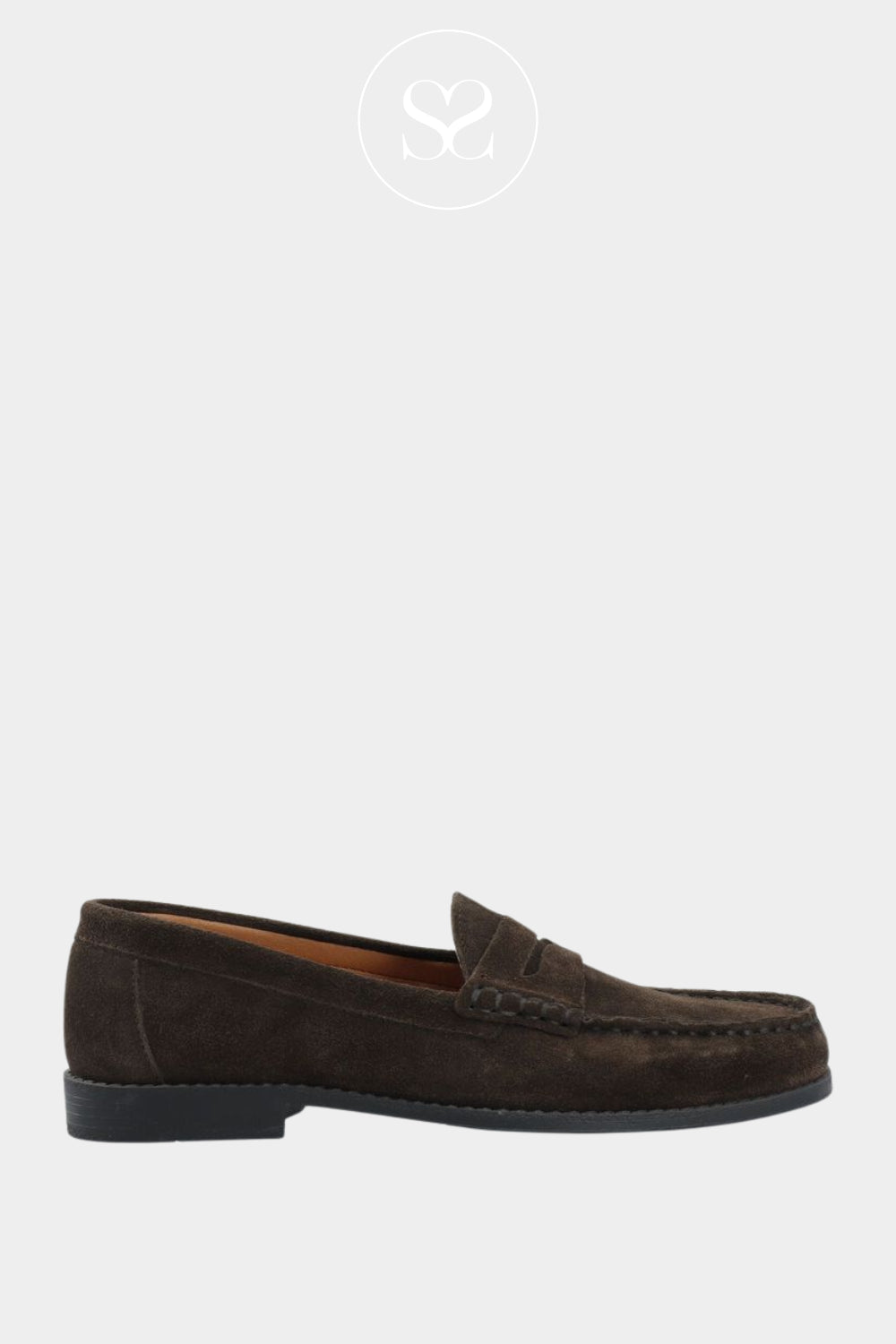 Bianco Brown Suede Penny Loafers - Biacarma