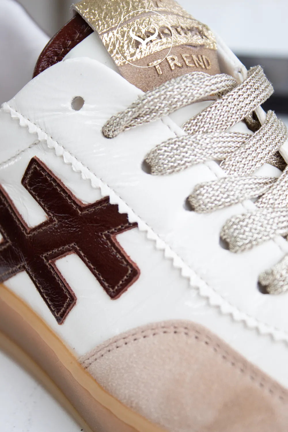 Another Trend White And Brown Trainers - A032-T493 soft comfort, lightweight wear, and a low-profile design,