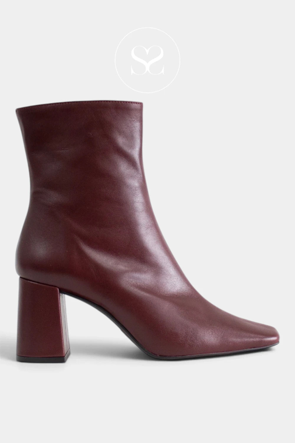 Angel Alarcon Burgundy Block Heel Boot - Drimia 26552